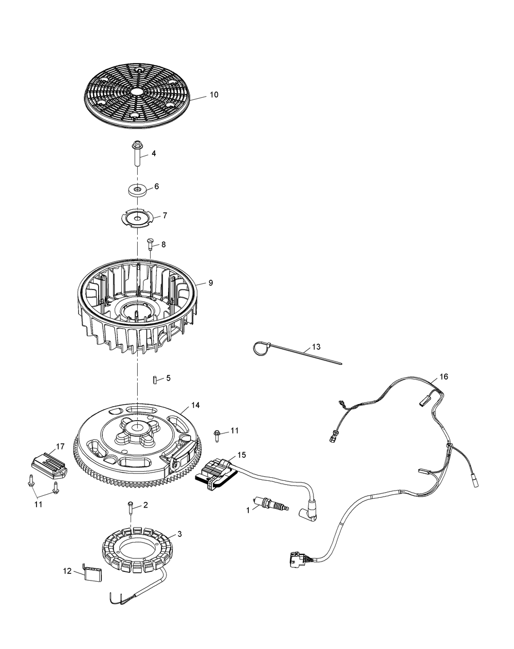 Kohler Zt730-3011 Ignition And Electrical Diagram and Parts List for Z-FORCESZ48 (53ATDFJB-53ATDFJB050)(2014) Cub Cadet Lawn Tractor